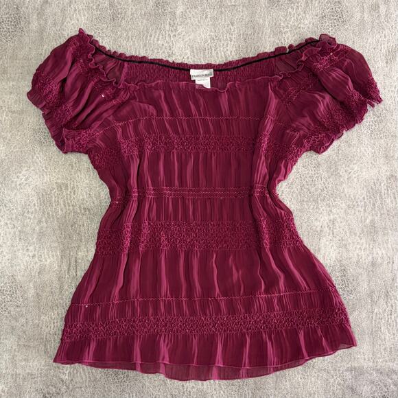 Fairy Sequin Sheer Off the Shoulder Blouse - Picture 1 of 6